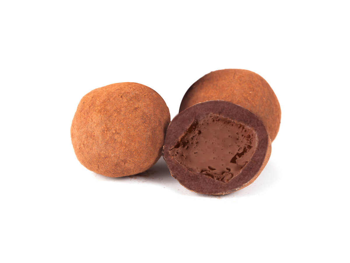 Ball Delight Coated with Coffee & Chocolate || Mediterranean Specialty Foods Inc. | Special Turkish Delights, Extra Turkish Delights, Chocolate Delights, Cezerye, Seasoned Turkish Delights, Fruit Delights, Sujuk and Wrapped Turkish Delights and All Variety Turkish Delights