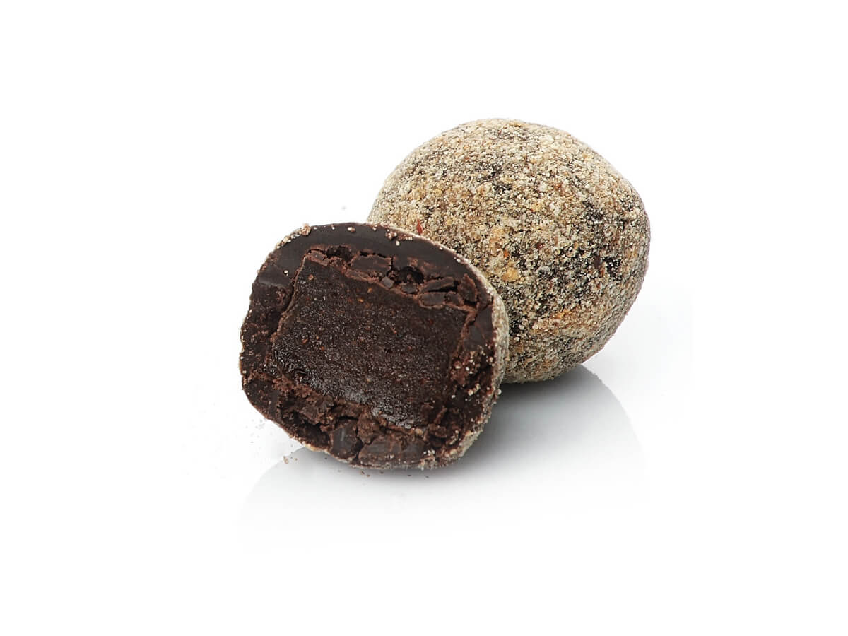 Ball Delight Coated with Cinnamon & Chocolate || Mediterranean Specialty Foods Inc. | Special Turkish Delights, Extra Turkish Delights, Chocolate Delights, Cezerye, Seasoned Turkish Delights, Fruit Delights, Sujuk and Wrapped Turkish Delights and All Variety Turkish Delights