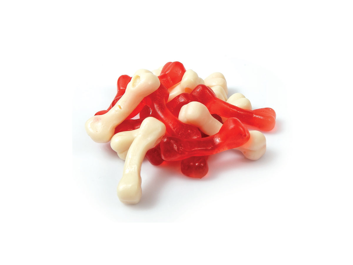 Fruit Flavored Bone Shape Gummy Candy || Mediterranean Specialty Foods Inc. | Special Turkish Delights, Extra Turkish Delights, Chocolate Delights, Cezerye, Seasoned Turkish Delights, Fruit Delights, Sujuk and Wrapped Turkish Delights and All Variety Turkish Delights