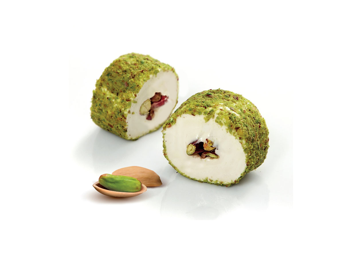 Sultan Delight & Pistachio Coated With Powder Pistachi || Mediterranean Specialty Foods Inc. | Special Turkish Delights, Extra Turkish Delights, Chocolate Delights, Cezerye, Seasoned Turkish Delights, Fruit Delights, Sujuk and Wrapped Turkish Delights and All Variety Turkish Delights