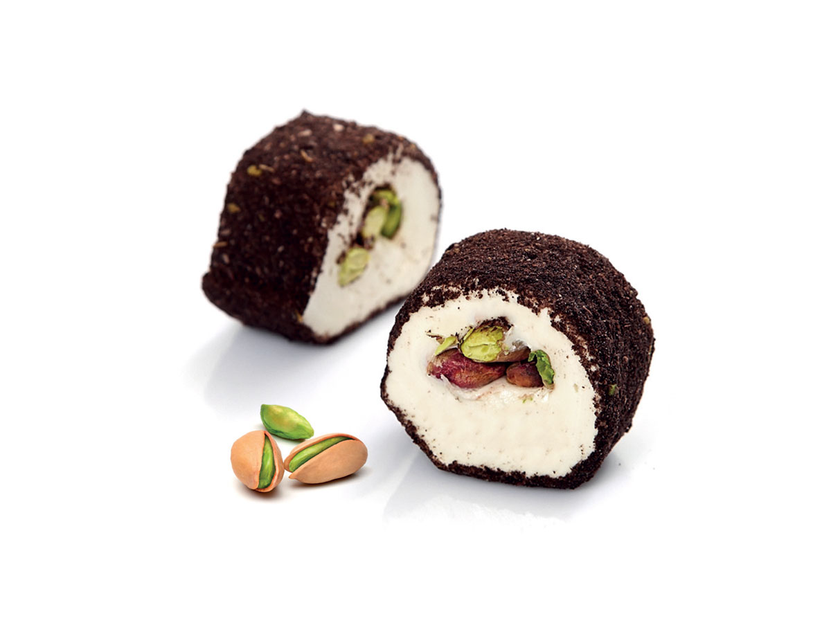Sultan Delight & Pistachio Coated With Cacao Coconut || Mediterranean Specialty Foods Inc. | Special Turkish Delights, Extra Turkish Delights, Chocolate Delights, Cezerye, Seasoned Turkish Delights, Fruit Delights, Sujuk and Wrapped Turkish Delights and All Variety Turkish Delights